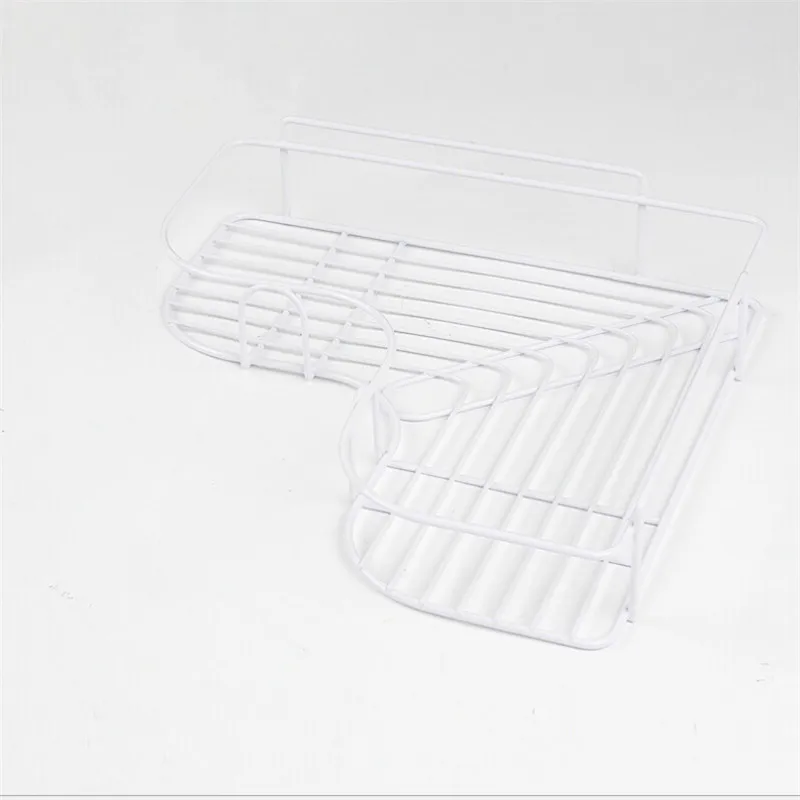 Угловой держатель для хранения в ванной и кухне органайзер треугольная полка