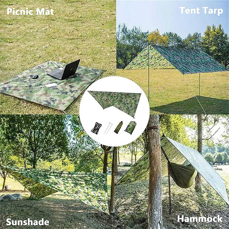 

Camping Hammock with Mosquito Net Waterproof Tarp Ultralight Hammock Tent Bundle with Bug Netting for Hiking Picnic Camp Beach