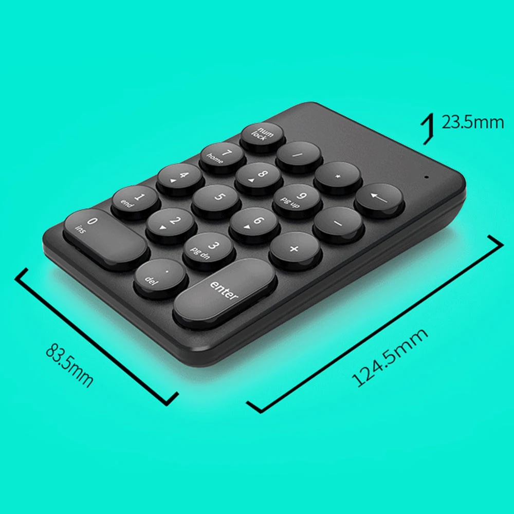 

Wireless Numeric Keypad Accounting Keyboard Wireless Digital Keyboard USB Mini Number Pad 18 Keys Keypad For Laptop PC Notebook