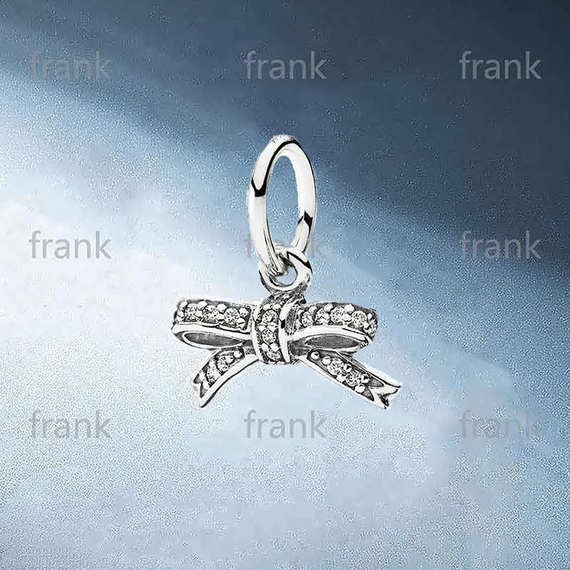 

2021 New Sterling Silver 925 fashionable Christmas Bow Pendant 390357CZ