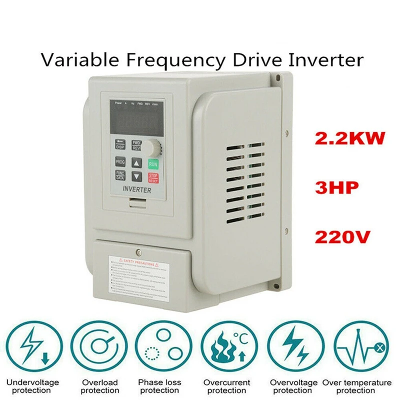 2.2KW 3HP 220 В частотно регулируемый привод CNC инвертора с регулируемым приводом VSD