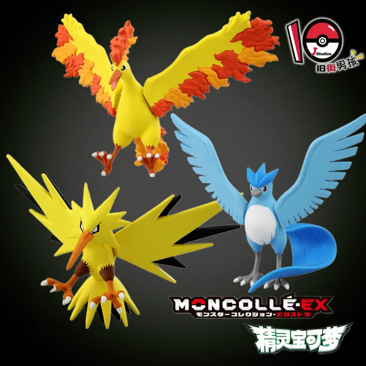 TAKARA TOMY Покемон Articuno Moltres Zapdos EHP аниме экшн и игрушки Фигурки Модель для детей| |