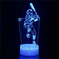 athlete baseball cap logo logo led rgb night light 7 color changing table lamp movable character childrens toy christmas gift