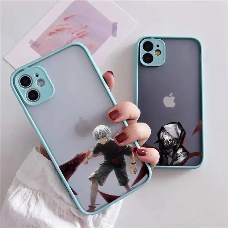 

Tokyo Ghouls Phone Case For iphone 13 12 11 xr xs x 7 8 pro max Light blue Soft TPU Silicone Clear Case Cover
