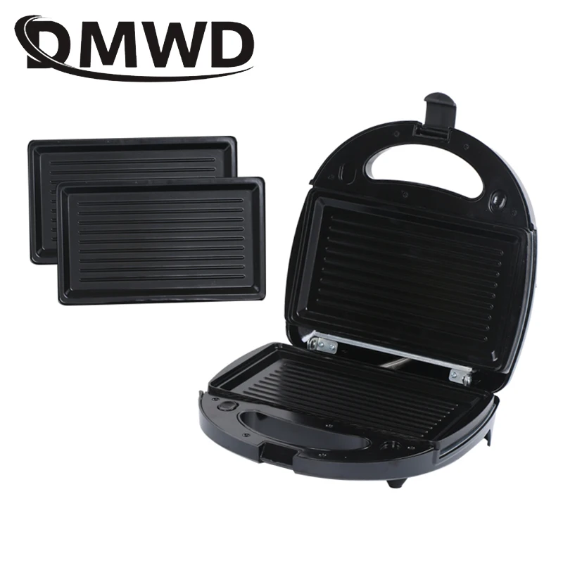 Электрическая машина для выпечки вафель и хлеба с 3 сменными пластинами|sandwich
