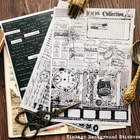 Наклейки для рукоделия, винтажные черно-белые, на основе серной кислоты