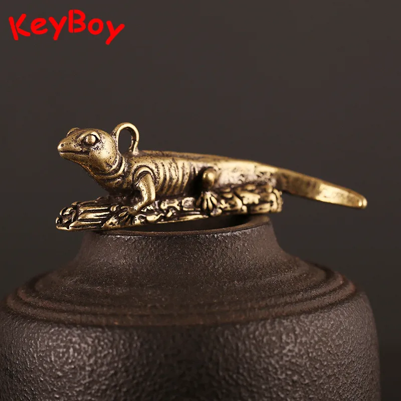 Медная подвеска в виде ящерицы из латуни металлические медные брелоки