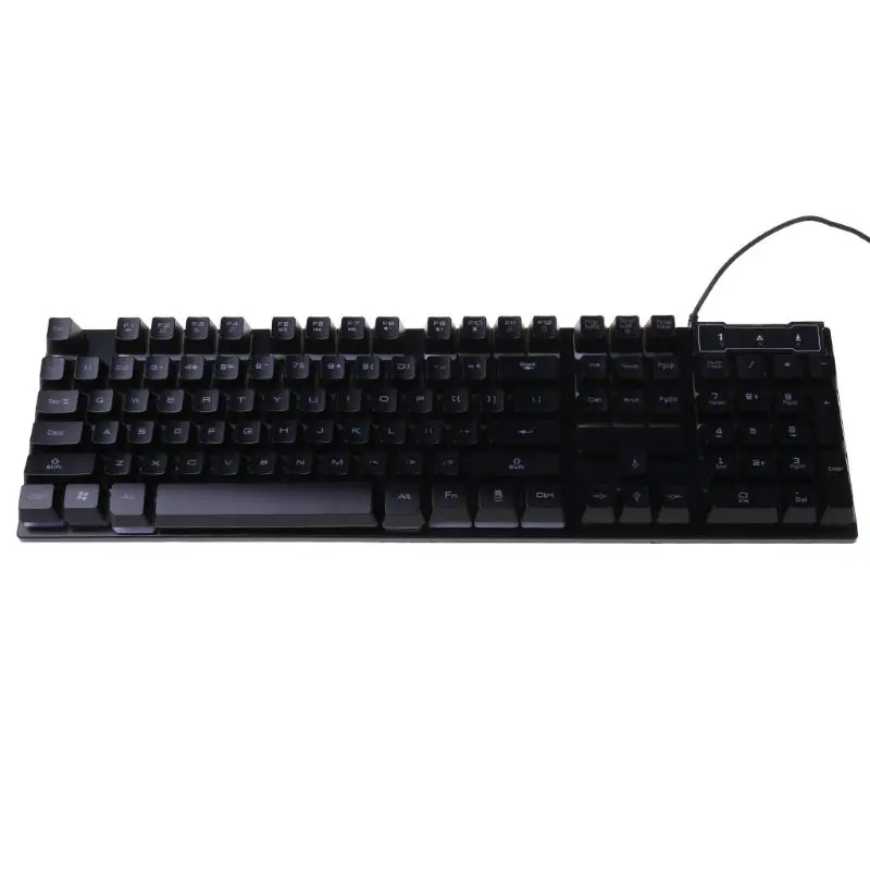 

USB Wired Gaming Keyboard 104 Keys Mechanical Feeling Gamer Backlit Keyboard for Computer Laptop