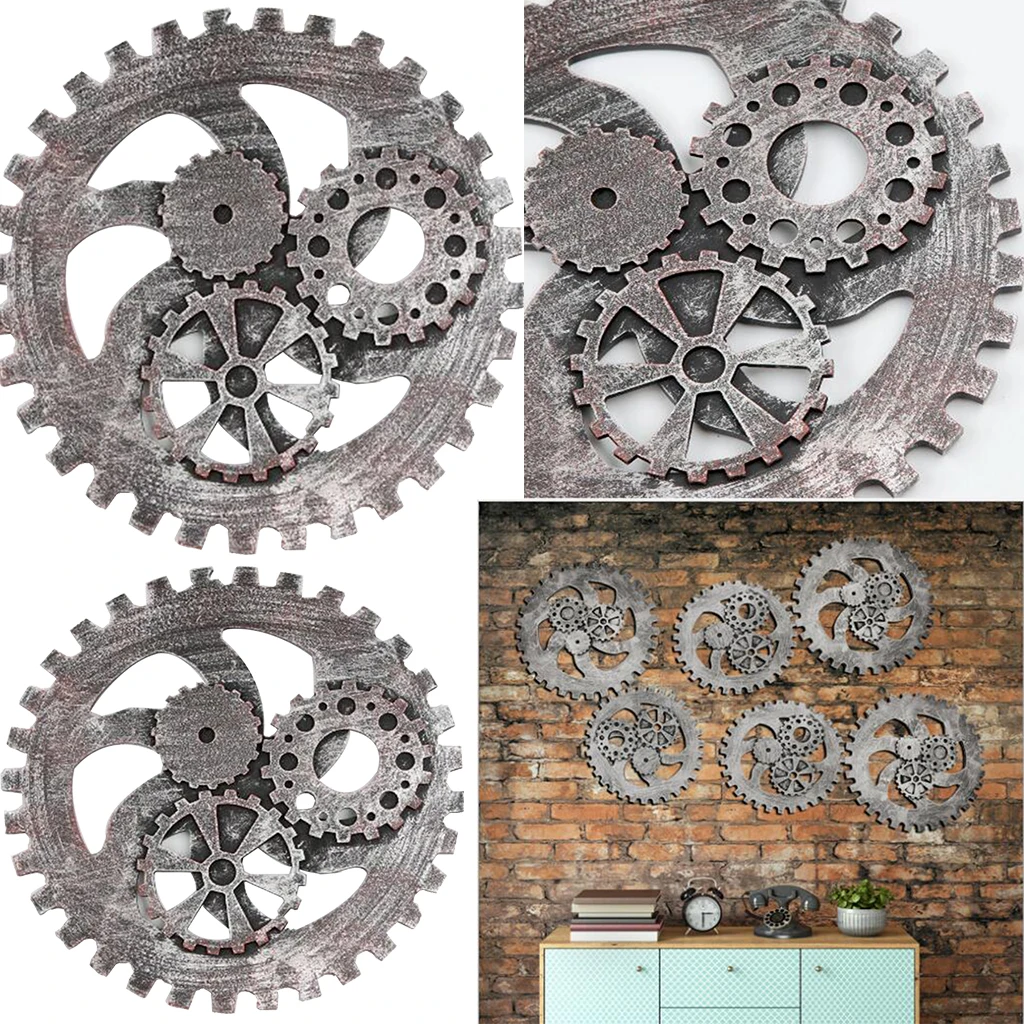 Деревянный настенный Декор в стиле стимпанк для дома бара кафетерия офиса