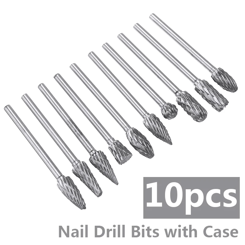 

Набор сверл для ногтей из нержавеющей стали, 3 х6 мм, 10 шт.