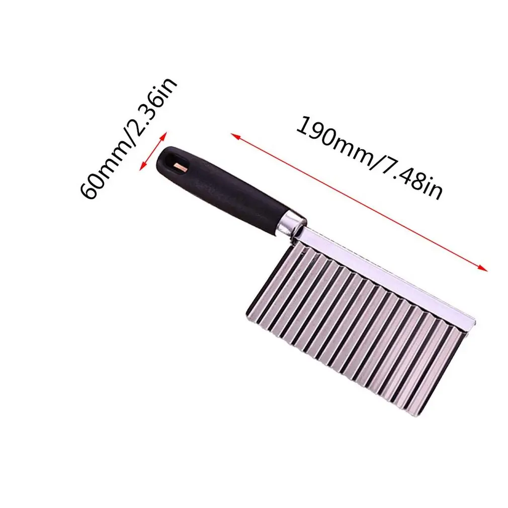 

Stainless Steel Vegetable Fruit Wavy Cutter Potato Cucumber Carrot Waves Cutting Knife Kitchen Cooking Tool