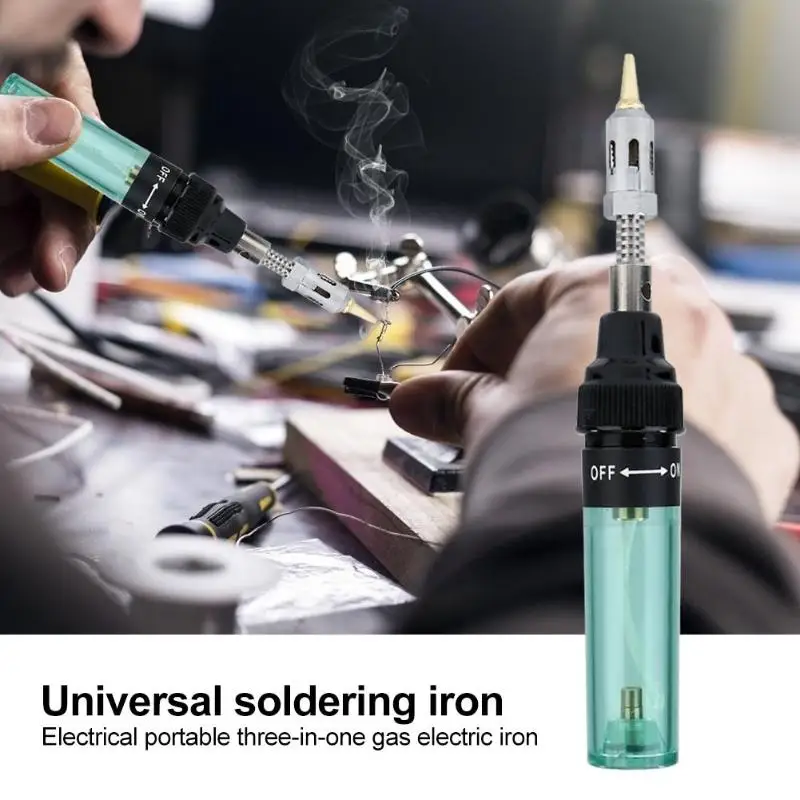 

Portable Triad Butane Gas Electric Soldering Iron Set Excellent Plastics Universal Soldering Iron about 1.2-1.5 cm Flame Length