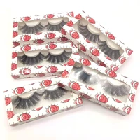 25mm mink eyelashes 25mm lashes fluffy messy 5d mink lashes wholesale 1 pair natural false eyelashes extension with paper box