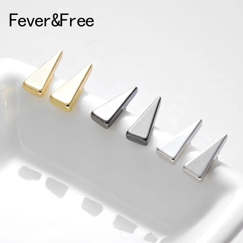 Fever & Free модные корейские серьги гвоздики для женщин золотые серебристые черные
