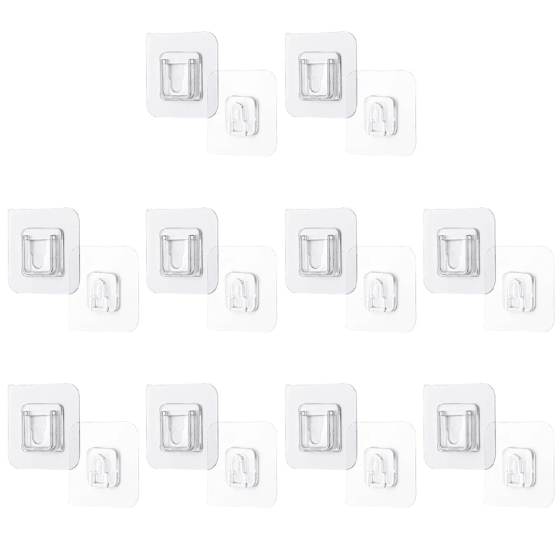 

Wall Mounted Power Strip Holder Strong Load Bearing Transparent Adhesive Hooks Wall Storage Holder Home Dorm Accessories