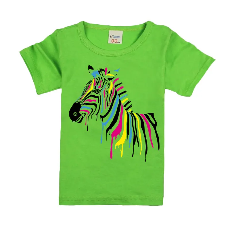

2020 Summer Brand New Baby Girls T Shirts Kids Big zebra T Shirts Children Floral Summer Tops for Girl Tshirt Girl
