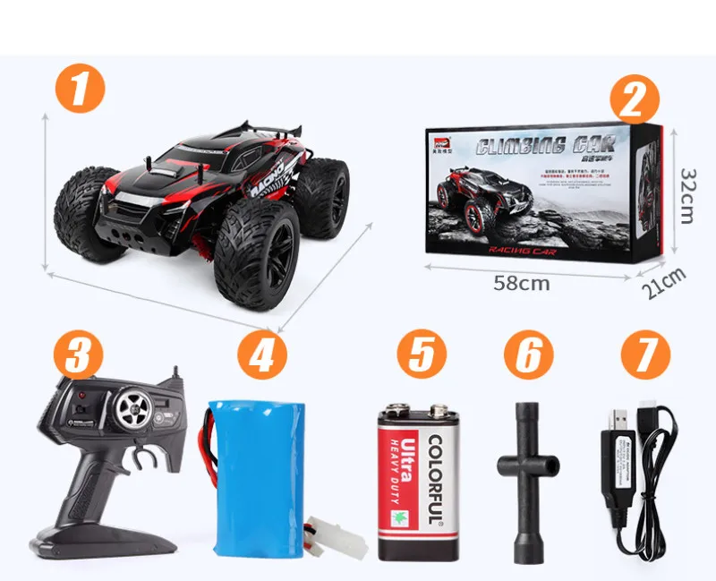 RC Car with 1battery 2,4 Прочный гоночный Радиоуправляемый автомобиль 4WD G 1:10 полный коэффициент четырехколесный 30-35 км автомобиль с дистанционным управлением высокоскоростной Радиоуправляемый Дрифтерный автомобиль багги грузовик - Цвет: RC Car with 1battery
