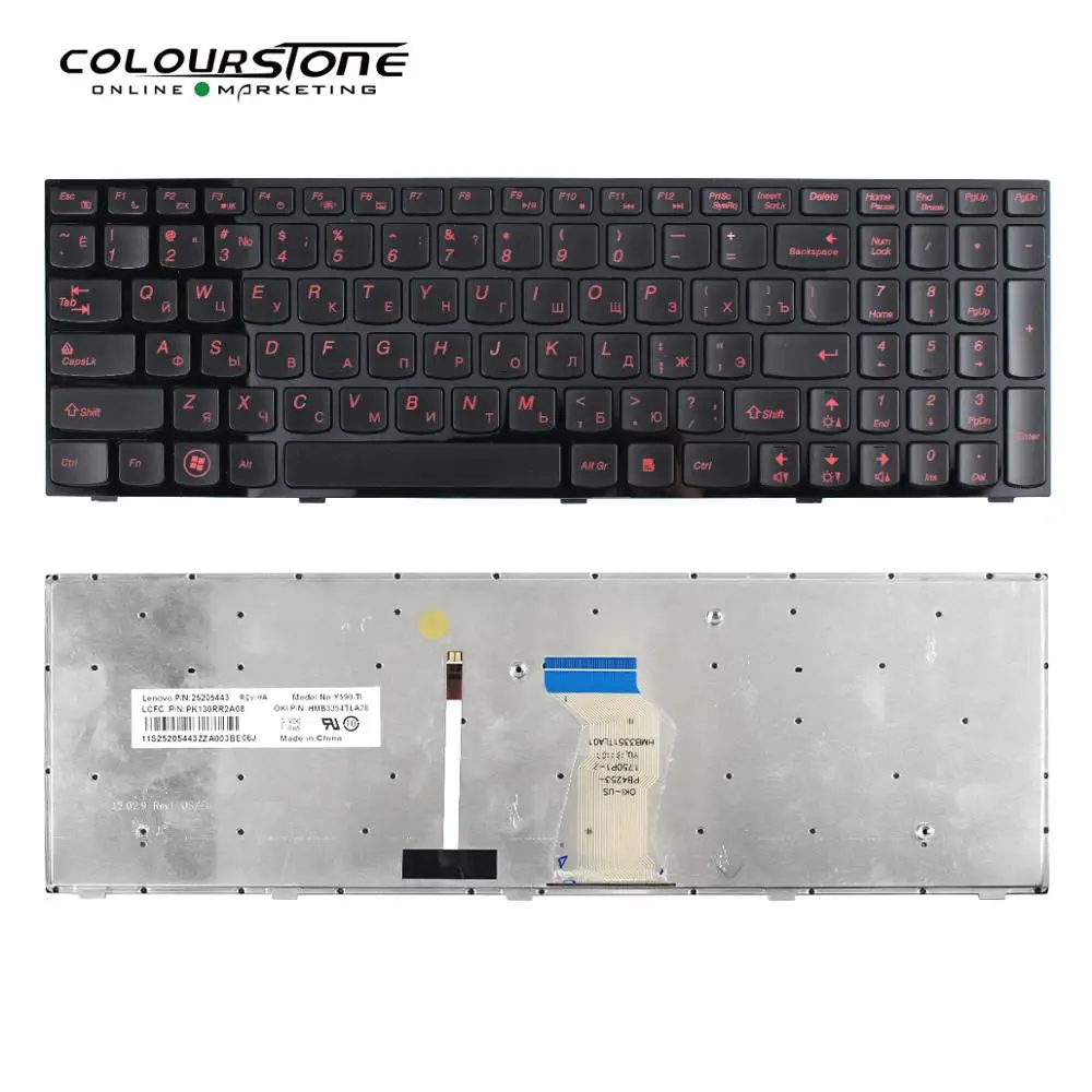Оригинальная Русская клавиатура для ноутбука lenovo Ideapad Y500 Y500N Y510p серии RU черная клавиатура с подсветкой