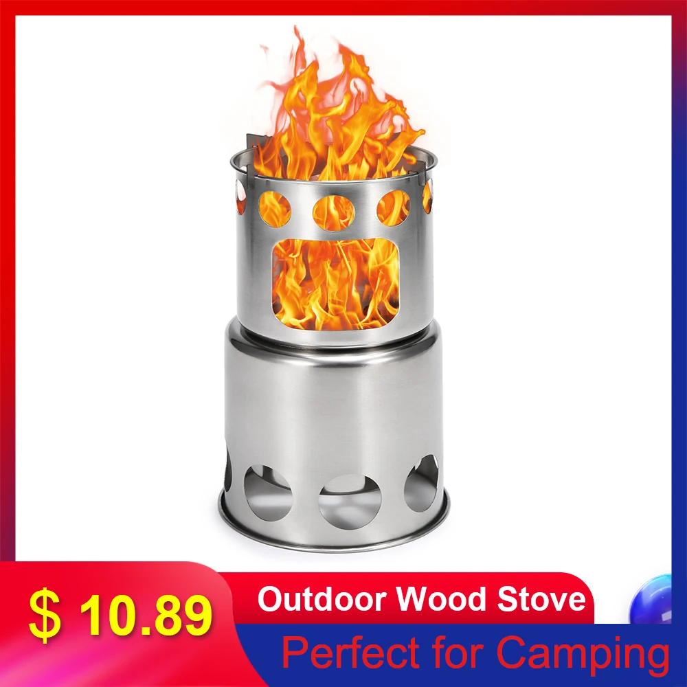 Портативная уличная дровяная плита LIXADA складная кухонная утварь для кемпинга