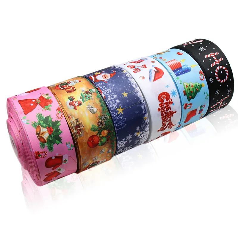 IBOWS 2Y 75 мм Grosgrain ленты рождественские DIY заколки для волос аксессуары материалы