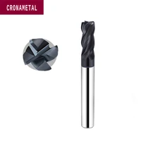 cronametal hrc65 end mill 4 flutes corner radius carbide tungsten milling cutter for stainless steel