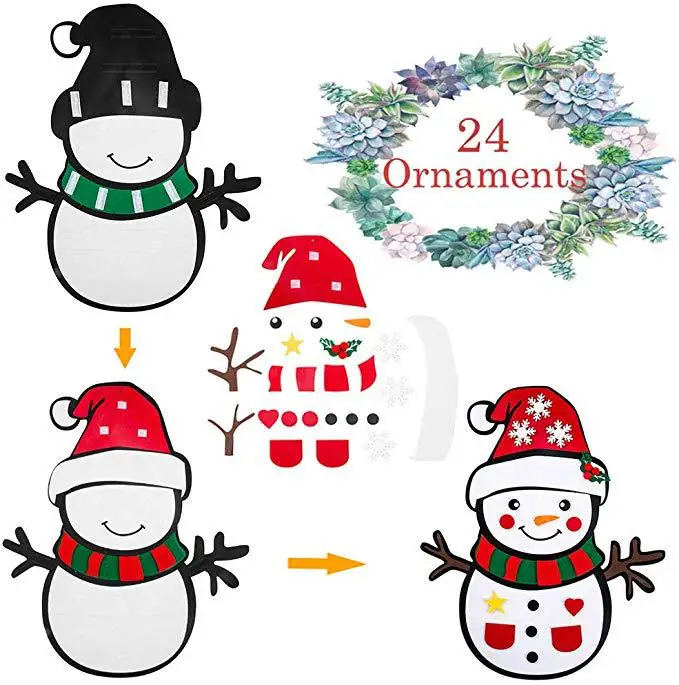 Рождественское нетканое искусственное украшение для рождественской елки