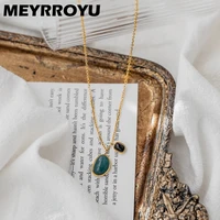 meyrroyu stainless steel new romantic enamel fashion jewelry set for women necklace asymmetric earrings 2021 trend party gift