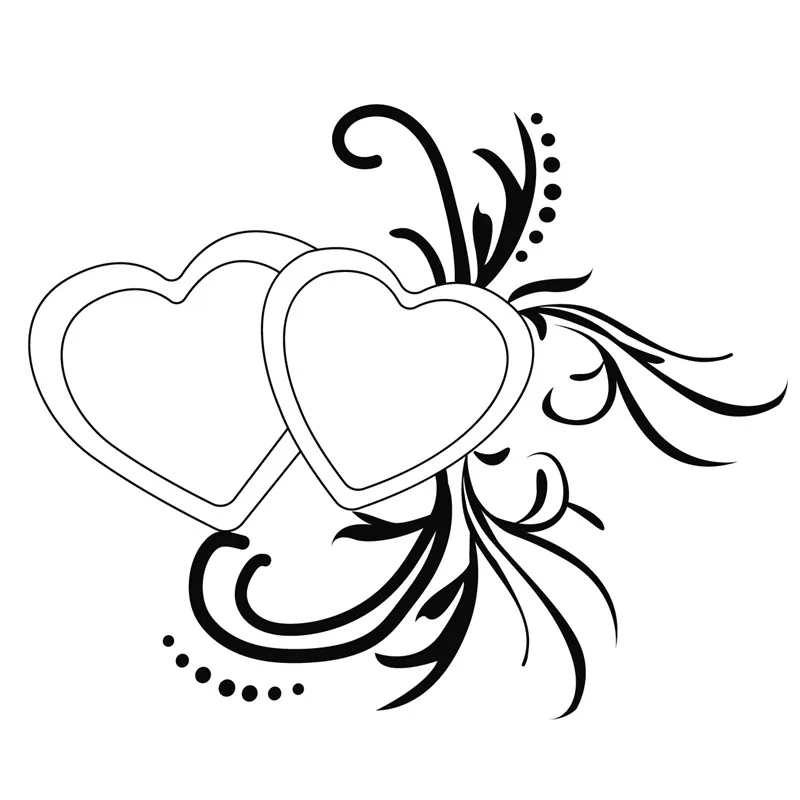 YaMinSanNiO двойные сердечки для резки металла любовь создания карт Скрапбукинг