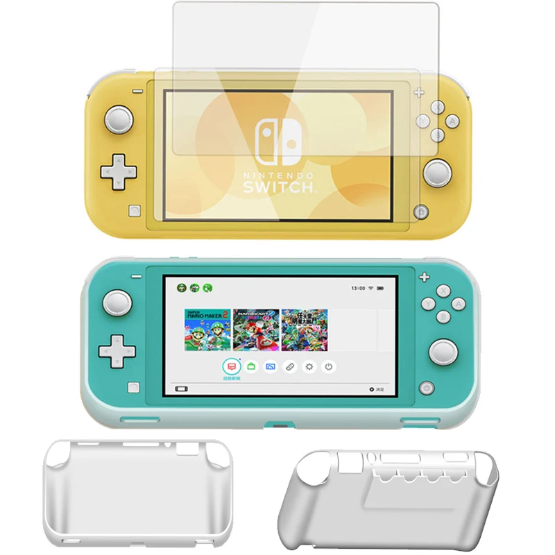 Полупрозрачный термополиуретан Switch Lite чехол из закаленного стекла пленка Набор для Switch Lite геймпад с игровыми картами слот Joy Con игровые накладки Чехлы