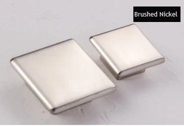 Brushed Nickel 2 шт./лот Mordern большой квадратный черный блестящий хром матовый никель цинк мебель шкаф ящик нагрудная Ручка Потяните - Цвет: Brushed Nickel