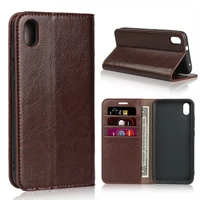 high quality cell phone covers genuine leather wallet stand cover for xiaomi redmi 7a case mobile accessory