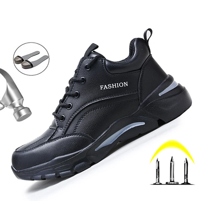 

Износостойкие рабочие защитные ботинки, мужские рабочие ботинки, защитные ботинки до щиколотки со стальным носком, рабочие кроссовки для м...