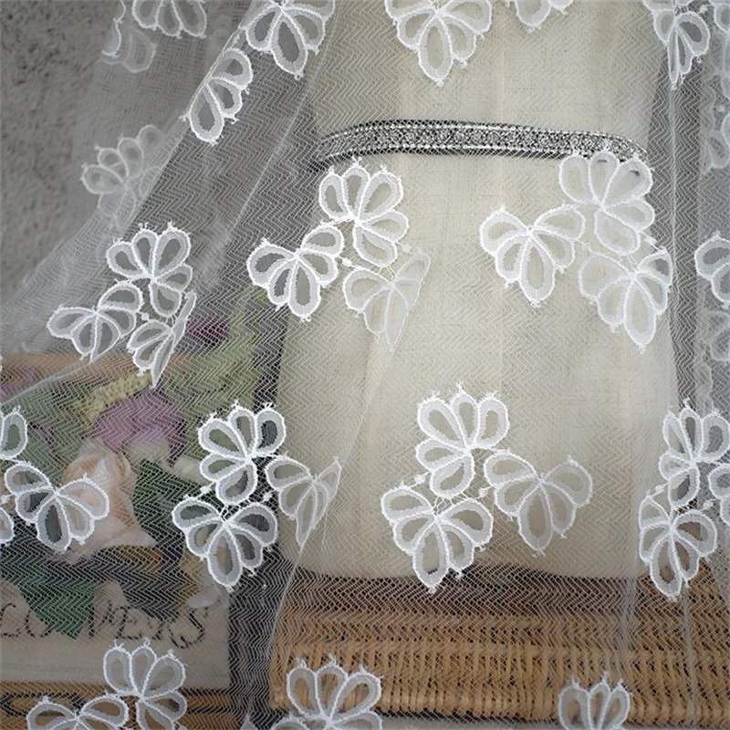 

Mesh Lace Fabric Tulle Mesh Lace Fabric DIY Handmade Decoration Clothing Fabric Home Textile Curtain Background Decorative