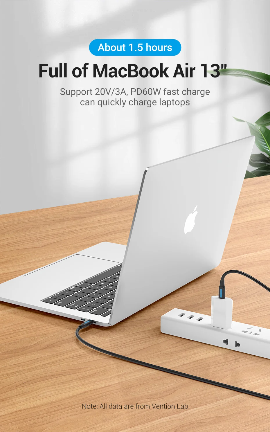 Vention USB C to USB Type C Cable PD 60W QC4.0 Fast Charger Data USB-C Cable for Macbook Samsung S20 Xiaomi 10 Pro USBC Cable 3m