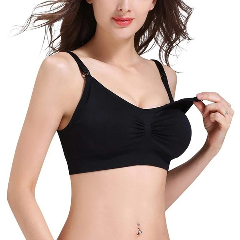 Sujetador de maternidad para alimentar a mujeres embarazadas, ropa interior para amamantar, de talla grande-4