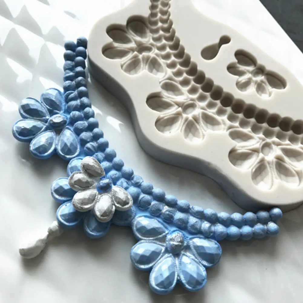 Практичная форма жаропрочная посуда для фондан шоколадное Силиконовое ожерелье