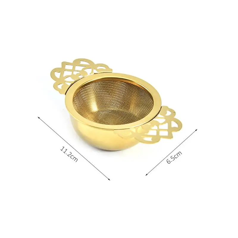 

Tea Strainers with Drip Bowl Stainless Steel Tea Infuser Set Tea Filter with Double Wing Handles