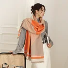 Шарф кашемировый женский, зимний, плотный, теплый, 2021