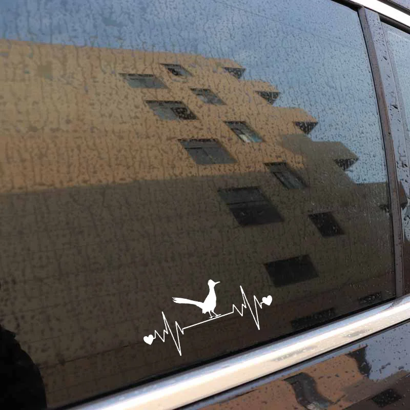 

Car Stickers Decor Motorcycle Decals Lifeline Bird Heartbeat Decorative Accessories Creative Sunscreen Waterproof PVC,14cm*7cm