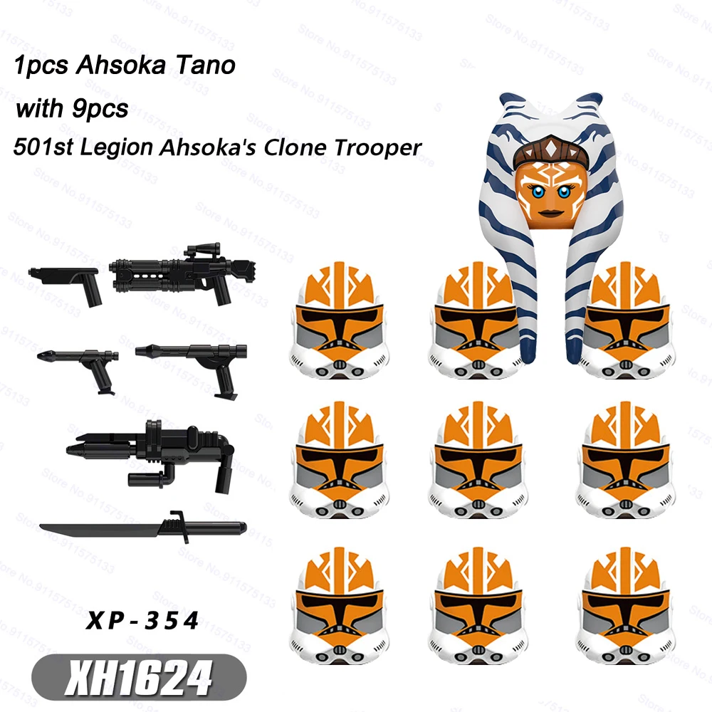 10 шт./лот Commander Ahsoka Tano с клоном 501st legion Trooper строительные блоки кирпичи Звездные