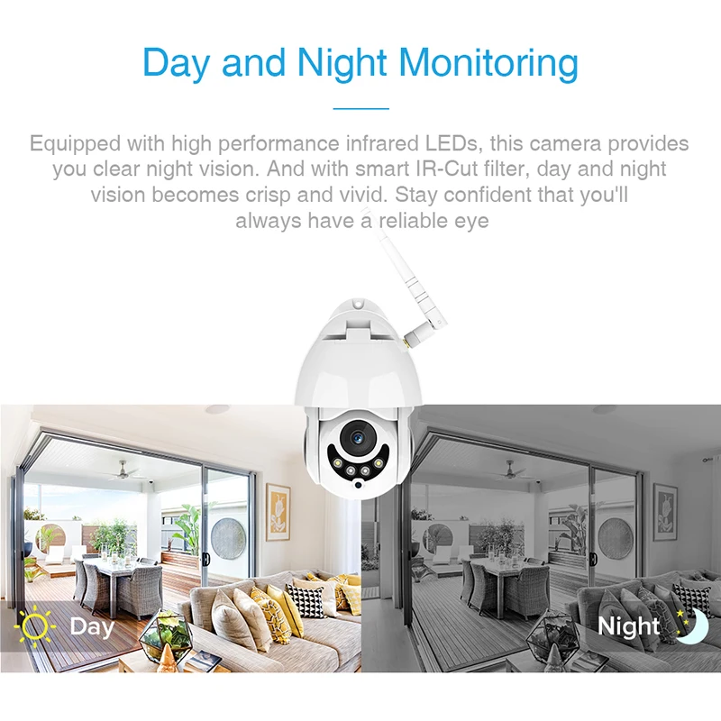2MP 1080P Speed Wifi Outdoor PTZ Dome Surveillance Cameras Waterproof Wireless Network Security CCTV motion detect IP Camera |