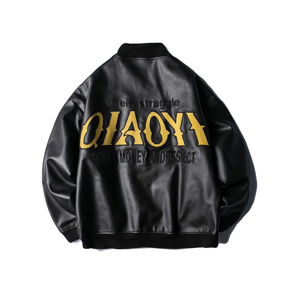 Кожаная куртка для мужчин и женщин универсальная свободная Молодежная