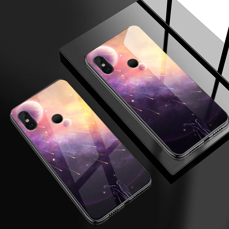 W151 Закаленное стекло чехол для Xiaomi 6X5X8 9 SE A1 A2 Lite TPU чехол для телефона Redmi Note 4x 5A 6 7 Pro Prime противоударный жесткий чехол - Цвет: W151