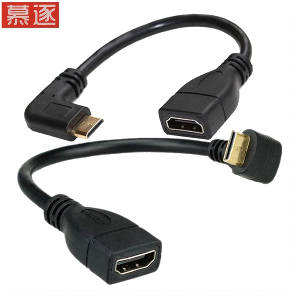 Фото OBEN/Unten/Links/Rechts Mini HD-kompatibel zu HD-kabel Stecker auf Buchse Converter Adapter m-F Verlängerung Adapter Stecker №2
