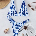 Купальник-бикини женский треугольный с высоким вырезом