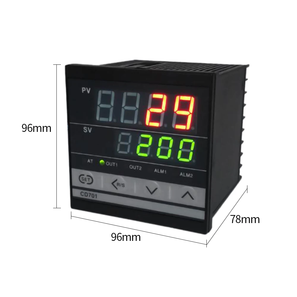 Digital PID dual display Temperature Controller Max Test 1372 Degree Thermoregulator with Alarm Relay Output CD701 | Инструменты