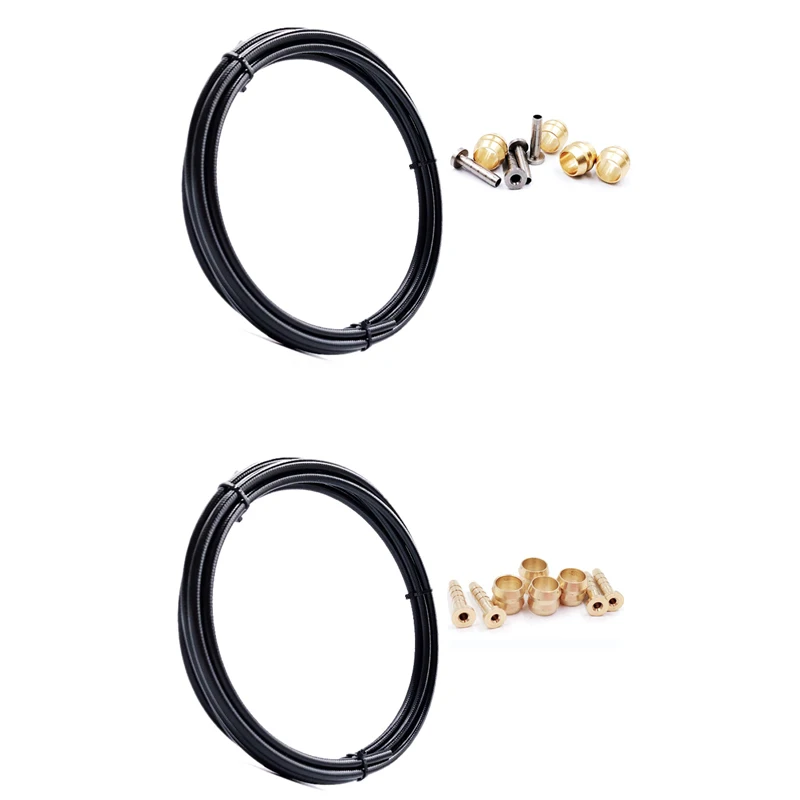 

Bike Brake Hose MTB Hydraulic Disc Brake Tube 2.5M Connector Insert Olive Set