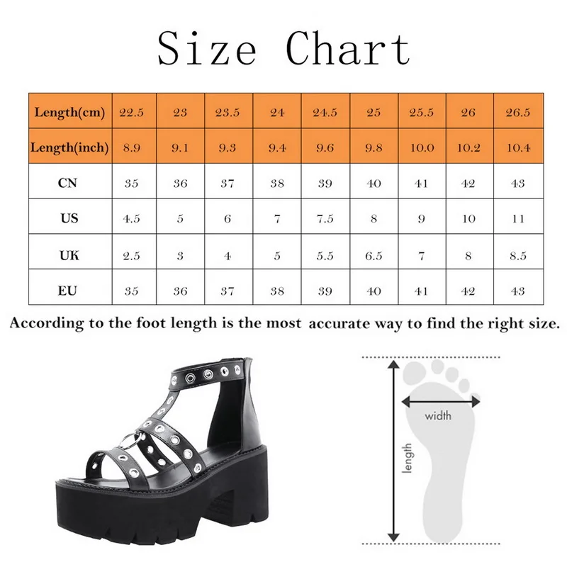 

2021 Women Open Toe Summer Punk Shoes High Platform Sandals Women Soft Leather Casual Gladiator Wedges Women Black Zipper Shoes