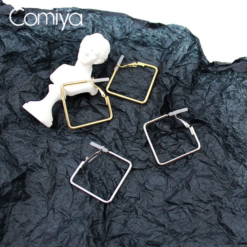 Корейские модные большие серьги Comiya женские ювелирные изделия золотого и