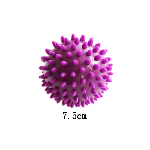 7.5cm Purple Массажный Ежик колючий мяч антистрессовые игрушки шарики для детей Детские триггер точка Спорт Фитнес сенсорные игрушки для детей с синдромом аутизма 7,5-9 см - Цвет: 7.5cm Purple